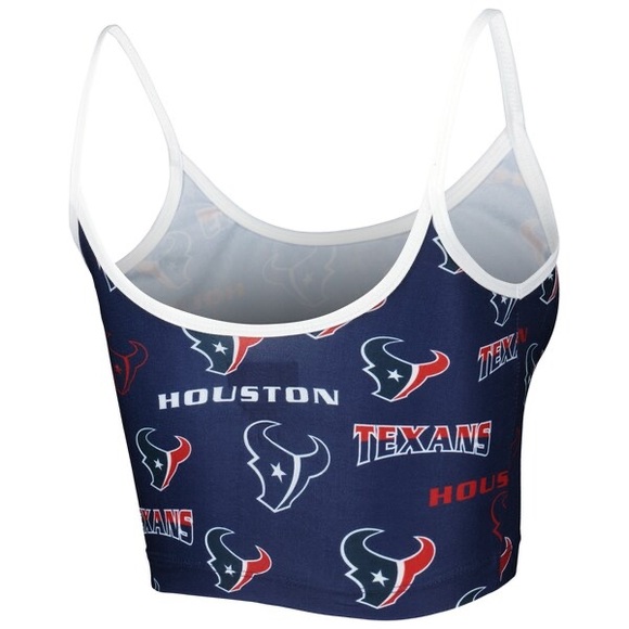 NWT Houston Texans Breakthrough Allover Knit Lounge Bralette Size Medium - Picture 2 of 6